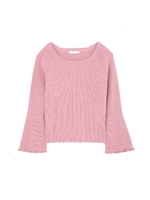 ラパン　リブベルスリーブニット/ブラック(010)