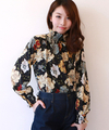 【期間限定】花柄デシンブラウス