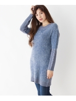 フェザーヤーン切り替えチュニックワンピ/アイボリー(004)