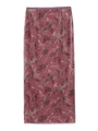 プリントベロアロングスカート/PNK