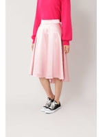 シャイニーサテンイレヘムスカート/ピンク(090)