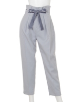 ベロアリボン付トラウザーPT/BLK