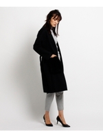 【STORY12月号】ラビットファーポケ2WAYVコート/サンドベージュ(053)