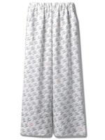 サテンロゴ・ストライプロングパンツ/OWHT