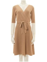 カシュクールニットワンピース/キャメル