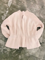 バックオープンニットトップス/WHITE