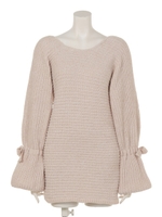 リボンフレアSLV モールKNIT OP/L/BEG