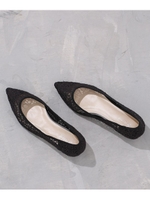 InRed3月号掲載/レースポインテッドフラット/ピンク