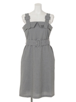 スマイルベルト付きジャンパースカート/ホワイト