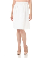 フラワージャガードスカート/ホワイト5(035)