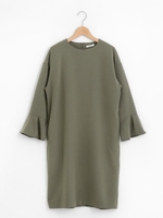 フレアスリーブワンピース/カーキグリーン
