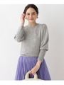 モヘヤ混ボリューム袖ニット/ライトグレー(911)