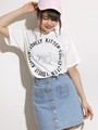 WEGO/アニマルサークルロゴプリントTシャツ