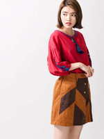 WEGO/フェイクスウェードAラインミニスカート