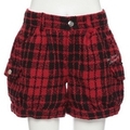 【50%OFF】【ニコ☆プチ掲載】チェック柄コクーンショートパンツ