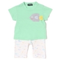 【50%OFF】魚ポケットTシャツ×魚柄パンツセット