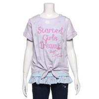 【50%OFF】透けドット柄前結びTシャツ×裾フリルつきロゴ総柄タンクトップセット