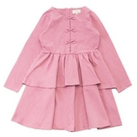 【50%OFF】【ガールズ向け】ティアードフリルスカート長袖ワンピース