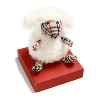 【新品】 ひつじのぬいぐるみ 11.5×15.5×11.5cm バーバリーロンドン 70813 BURBERRY LONDON ホワイト メンズ