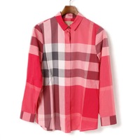 【新品】 オフセットチェック カジュアル 長袖シャツ サイズXS XS バーバリーロンドン y-001281 BURBERRY LONDON ピンク メンズ