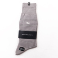 【新品】 ソックス 靴下　ボーダー 25〜26cm バーバリー 45925 BURBERRY グレー系 メンズ