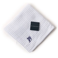 【新品】 タオルハンカチ  バーバリー 60421 BURBERRY ブルー系 レディース