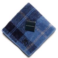 【新品】 タオルハンカチ　ブロックチェック  バーバリーロンドン 66149 BURBERRY LONDON ブルー レディース