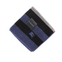 【新品】 タオルハンカチ（ボーダー）  バーバリー 50530 BURBERRY ネイビー系×ブラック系 メンズ