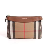 【新品】 チェック 2WAY クラッチバッグ ショルダーストラップ バーバリー y-000602 BURBERRY ベージュ系 レディース