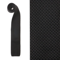 【新品】 ニットネクタイ 136×6cm バーバリーブラックレーベル 45044 BURBERRY BLACK LABEL ブラック系 メンズ