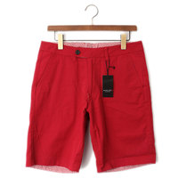 【新品】 ハーフパンツ 76 バーバリーブラックレーベル 49152 BURBERRY BLACK LABEL レッド系 メンズ