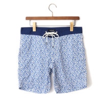 【新品】 ハーフパンツ M バーバリーブラックレーベル 48790 BURBERRY BLACK LABEL ネイビー系×ホワイト系 メンズ