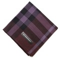 【新品】 ハンカチ　チェック  バーバリーロンドン 69096 BURBERRY LONDON パープル レディース