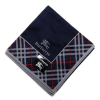 【新品】 ハンカチ　フチチェック  バーバリーズ 69030 Burberrys ネイビー レディース