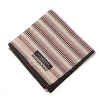 【新品】 ハンカチ　ボーダー  バーバリーロンドン 68934 BURBERRY LONDON ブラウン レディース