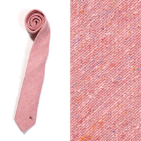 【新品】 バーバリーブラックレーベル ワンポイント ネクタイ 32279 ピンク系 メンズ 無地