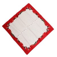 【新品】 ブルーレーベル クレストブリッジ ドット　チェック　薄手　ハンカチ  76440 BLUE LABEL CRESTBRIDGE レッド レディース