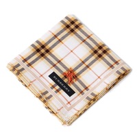 【新品】 薄手 ハンカチ チェック  バーバリー 70378 BURBERRY イエロー レディース