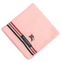 【新品】 薄手 ハンカチ ボーダー  バーバリー 72208 BURBERRY ピンク メンズ