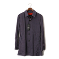 【新品】 柄物コート M バーバリーブラックレーベル 47874 BURBERRY BLACK LABEL ネイビー系 メンズ