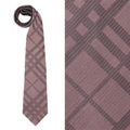 【新品】チェックネクタイ バーバリーロンドン 長さ145×剣先8.5cm 44416 ブラウン系 メンズ