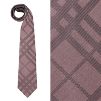 【新品】チェックネクタイ バーバリーロンドン 長さ145×剣先8.5cm 44416 ブラウン系 メンズ