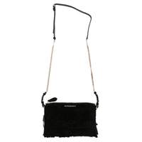 【新品】バーバリー ロンドン　チェーンショルダーバッグ ブラック系 y-000388 レディース 流行りのフリンジで