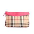 【新品】バーバリーロンドン y-000180 2WAYクラッチバッグ ピンク系 レディース 鮮やかさの効いたチェリーピンク
