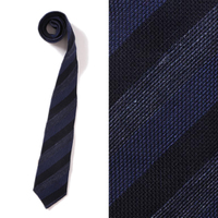 【新品】バーバリーロンドン ストライプネクタイ ネイビー・黒系 38951 メンズ