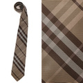 【新品】バーバリーロンドン チェックネクタイ ベージュ系 41246 メンズ 胸元に高級感を