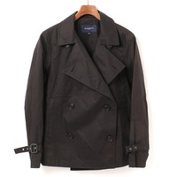 ウエストベルト付ショートトレンチコート 40 バーバリーロンドン 72901 BURBERRY LONDON ブラック レディース