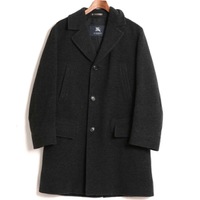 カシミヤ混ウールロングコート S バーバリーロンドン 71072 BURBERRY LONDON グレー メンズ