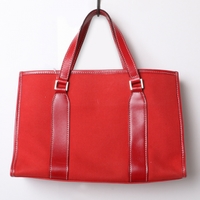 サイドチェック柄　ハンドトートバッグ 32*22*10 バーバリーブルーレーベル 01000039 BURBERRY BLUE LABEL レッド レディース