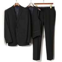 ストライプノッチドラペルテーラードジャケット3ピーススーツ 36R バーバリーブラックレーベル 71025 BURBERRY BLACK LABEL ブラック メンズ